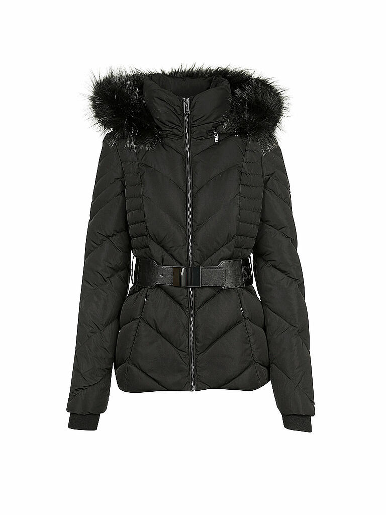 Guess Winterjacke mit schwarzer Fellkapuze wie neu factory